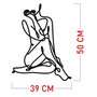 Wallity Eve Escultura de Pared de Metal Negra